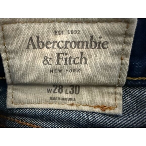 Abercrombie & Fitch Mens 28x30 Slim Straight Button Fly Jeans - Picture 3 of 6